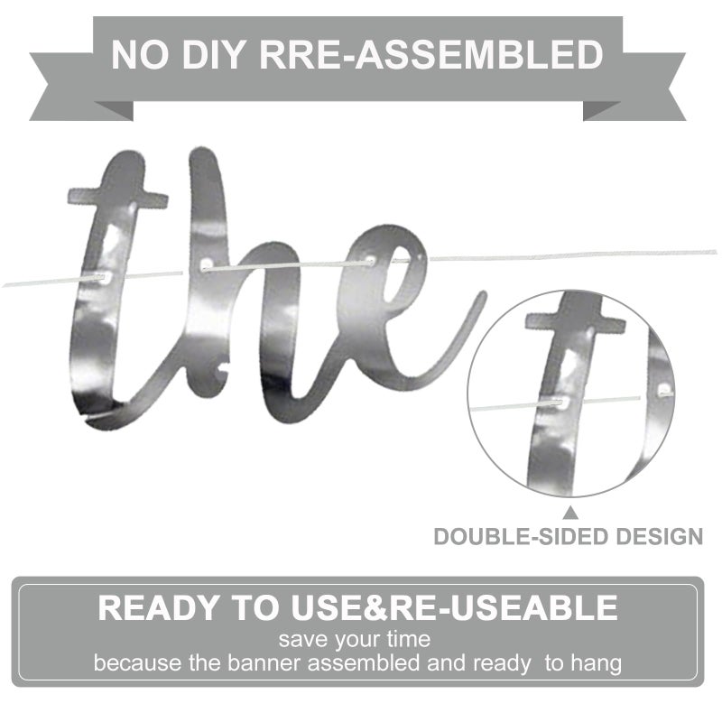 BEISHIDA Double-Sided Silver The Beginning of A New Chapter Banner,Farewell Book Themed Housewarming Party Congratulations Decorations,Going away party Retirement Garland,Graduation Sign 2025 Banner - Image 3